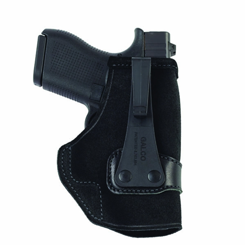 Galco Gunleather Tuck-N-Go 2.0 Inside the Pant Holster with black premium steerhide, designed for easy access and secure fit.